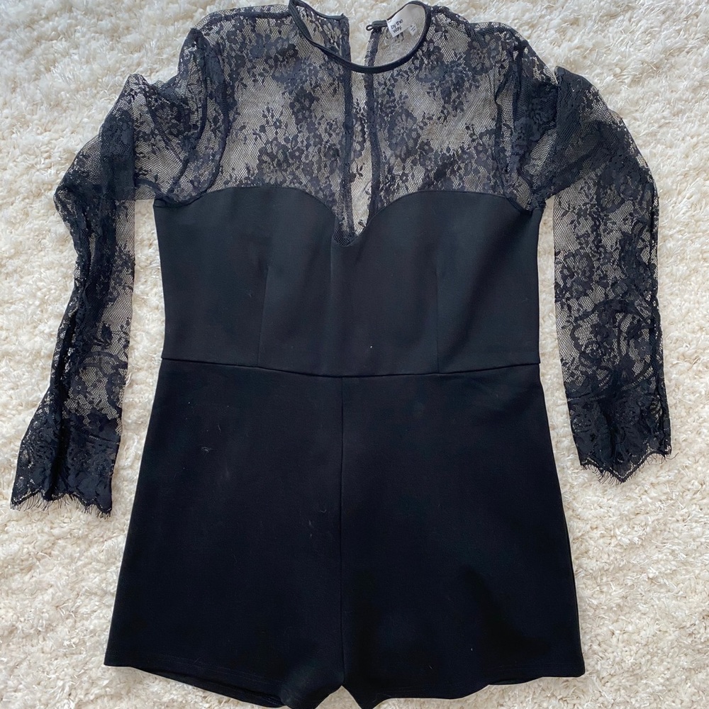 Revolve Black Lace Romper